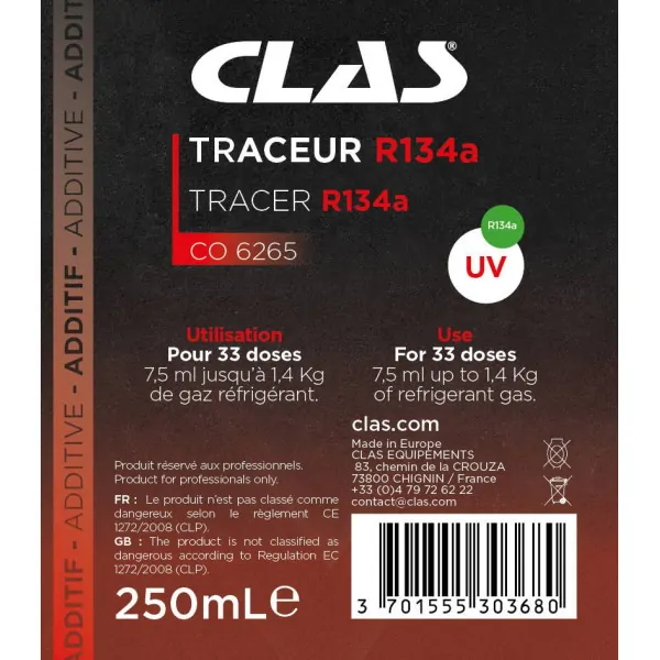 Traceur r134a 250ml