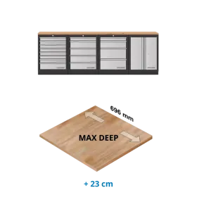 Mobilier d'atelier 4 éléments standard MOBILIO Max deep KRAFTWERK - 3964K-854S-EX