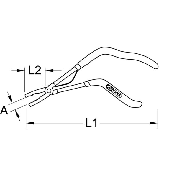 Pince pour bougies de préchauffage à manche incliné - KS TOOLS 500.7335 