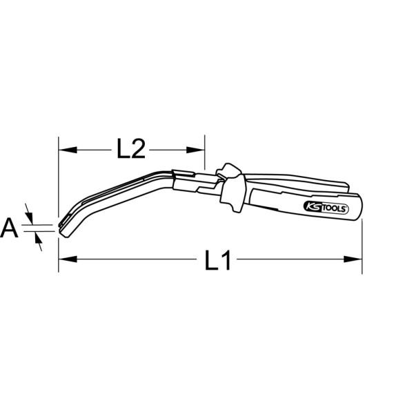 Pince pour bougies de préchauffage, courbé - KS TOOLS 500.7310 