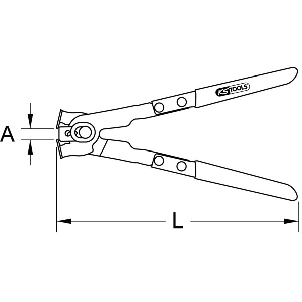 Pince à collier à recouvrement pour soufflets de cardan KS TOOLS 115.1050 