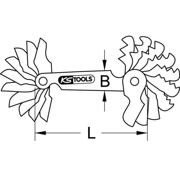 Jauge à filetage métrique KS TOOLS 301.0095 