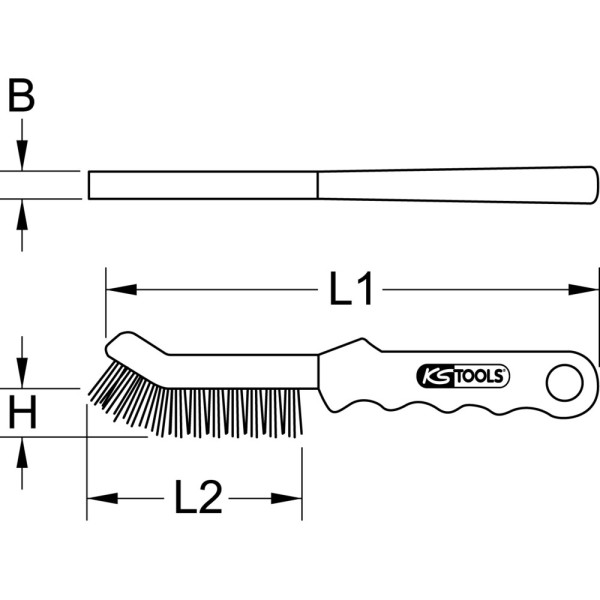 Brosse pour étrier de frein Laiton KS TOOLS 201.2322 