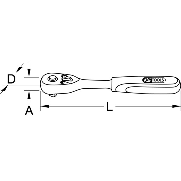 Mini-cliquet 72 dents 1/4’’ ULTIMATE KS TOOLS 922.1501 