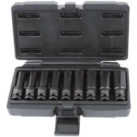 Coffret de 9 douilles longues à chocs TORX 1/2’’ KS TOOLS 515.1050 