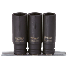 Jeu de douilles à chocs 6 pans, longues 1/2" KS TOOLS 515.0103 