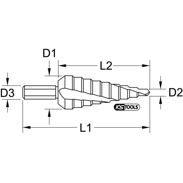 Forêt étagé HSS KS TOOLS 330.2319 
