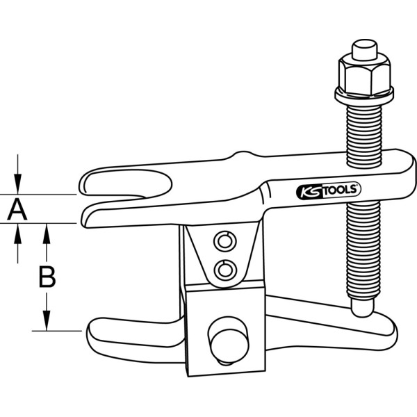 Arrache rotules universel à 2 positions pour des endroits exigus KS TOOLS 700.5615 
