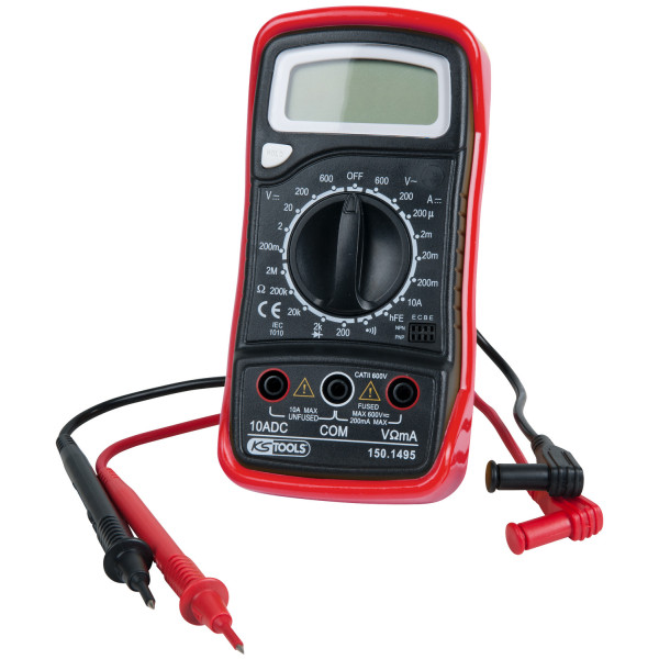 Multimètre digital livré avec des pointes d'essai KS TOOLS 150.1495 