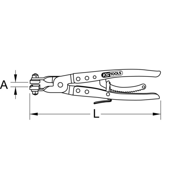 Pince à collier à mors fendus en croix KS TOOLS 115.1183 