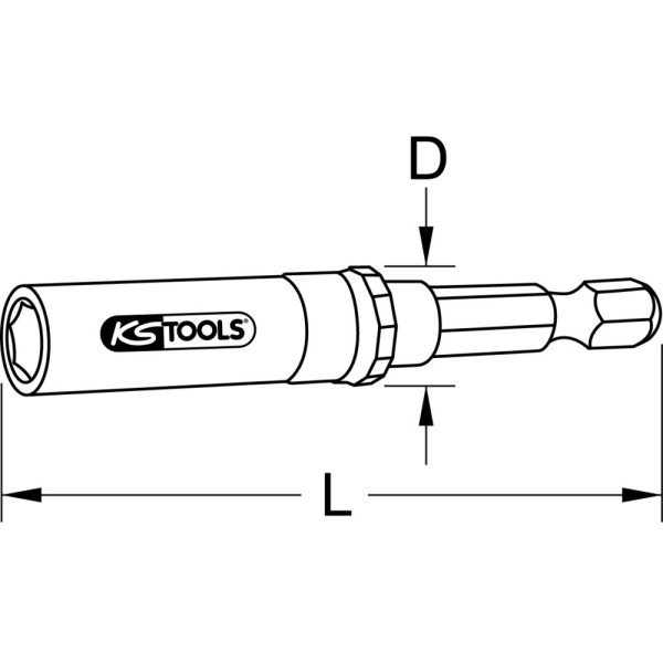 Porte-embouts magnétique SLIMLOCK à verrouillage automatique 1/4’’ KS TOOLS 514.1113 