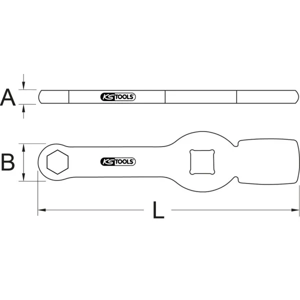 Clé à frapper 3/4'' 12 pans pour cardan MAN, 19 mm KS TOOLS 460.5250 