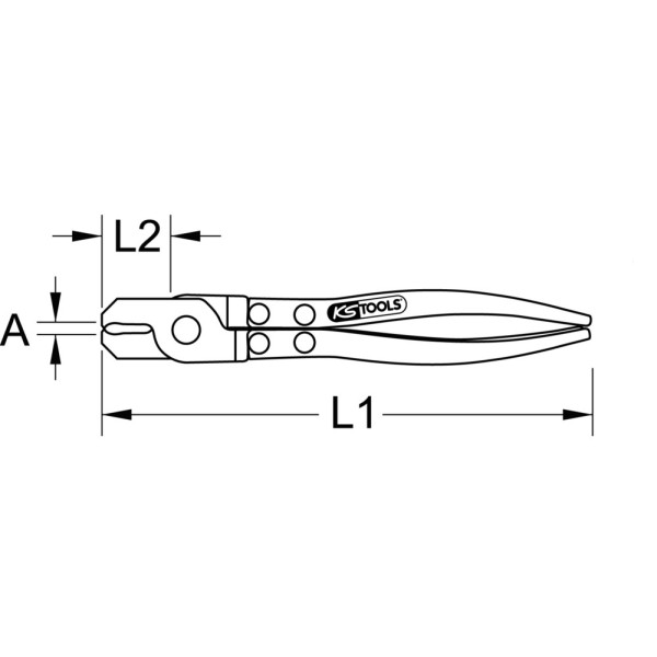 Pince à collier à recouvrement pour soufflets de cardan KS TOOLS 115.1039 