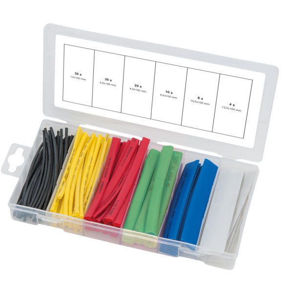 Assortiment de gaines thermo-rétractables 100 pièces KS TOOLS 970.0540 