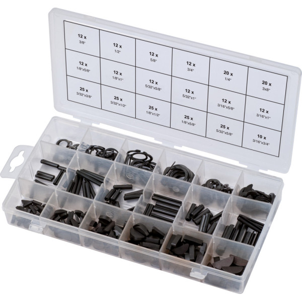 Assortiment de clavettes, circlips et goupilles 295 pièces KS TOOLS 970.0520 