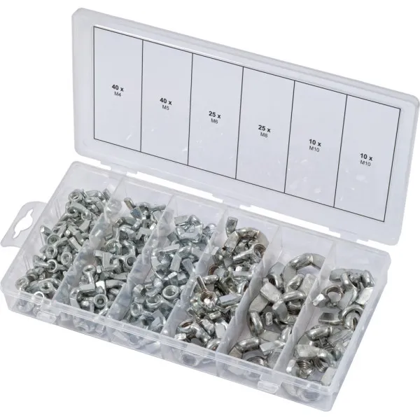 Assortiment d'écrous papillon 150 pièces KS TOOLS 970.0470 
