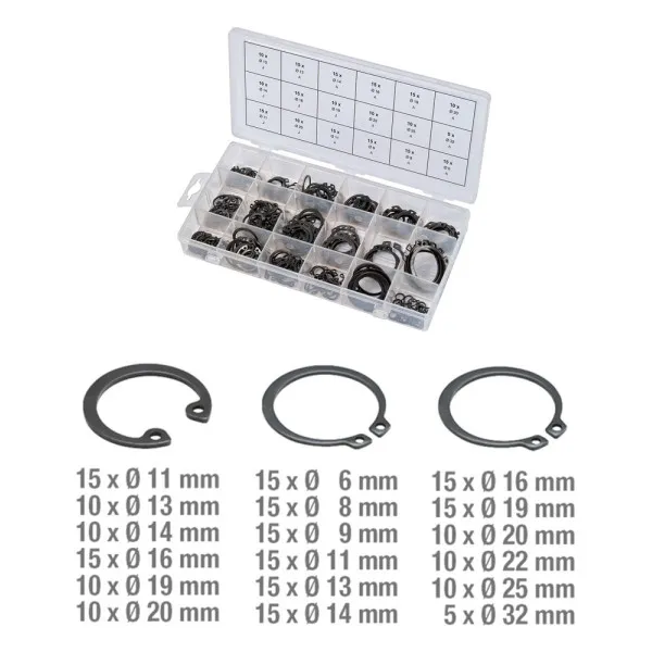 Assortiment de circlips internes et externes 225 pièces KS TOOLS 970.0310 