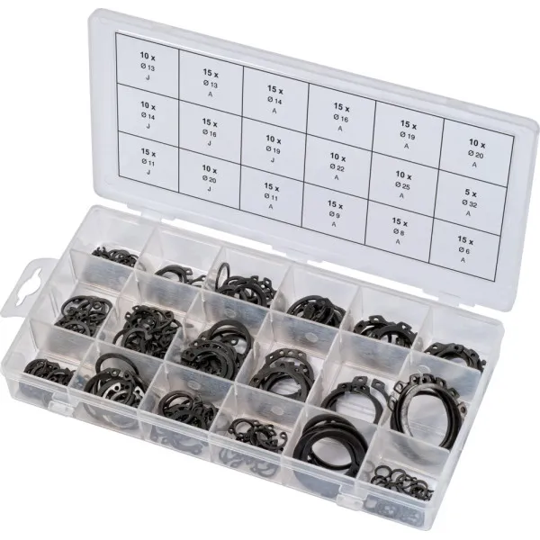 Assortiment de circlips internes et externes 225 pièces KS TOOLS 970.0310 