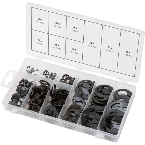 Assortiment de circlip de type E 300 pièces KS TOOLS 970.0110 
