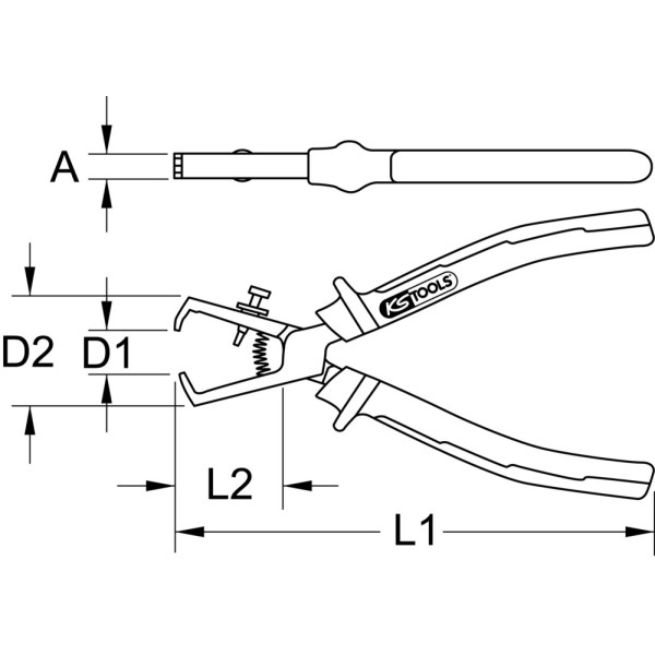Pince à Dénuder 165mm ULTIMATE KS TOOLS 922.8016 