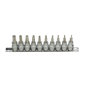 Jeu de 10 douilles tournevis 3/8" ULTIMATE TORX percé KS TOOLS 922.3951 