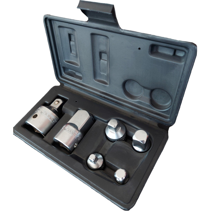 Coffret 6 Adaptateurs KS Tools - Augmentateurs/Réducteurs Pour Clés - 1/4", 3/8", 1/2", 3/4"