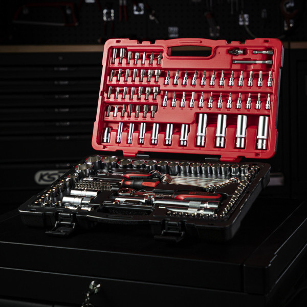 Coffret de douilles 151 pieces ultimate 1/4 " + 1/2" KS Tools 922.0751 