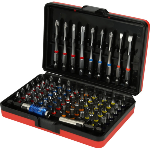 Jeu d'embouts de vissage à code couleur TORSIONplus- 71 pcs KS TOOLS 918.3070 