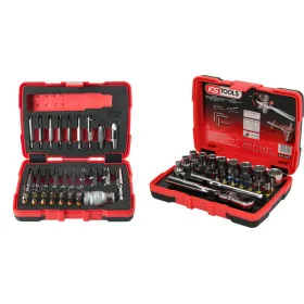 Jeu d'embouts de vissage et douilles 1/4" + Coffret d'extraction pour vis TORX® et 6 pans" KS Tools 918.3005-A1 