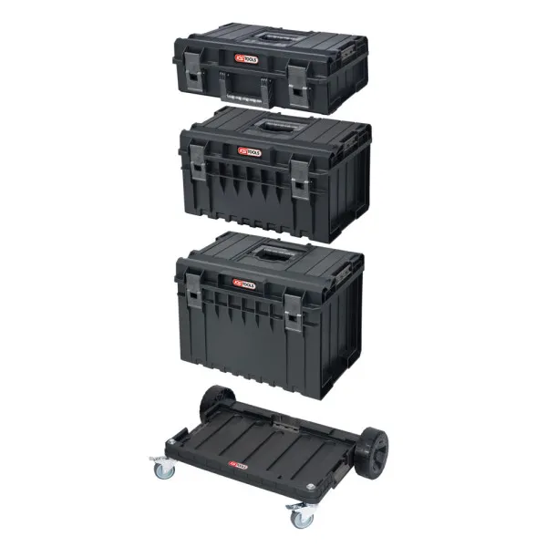 Ensemble de 3 caisses vides avec chariot SCM KS Tools 850.0377