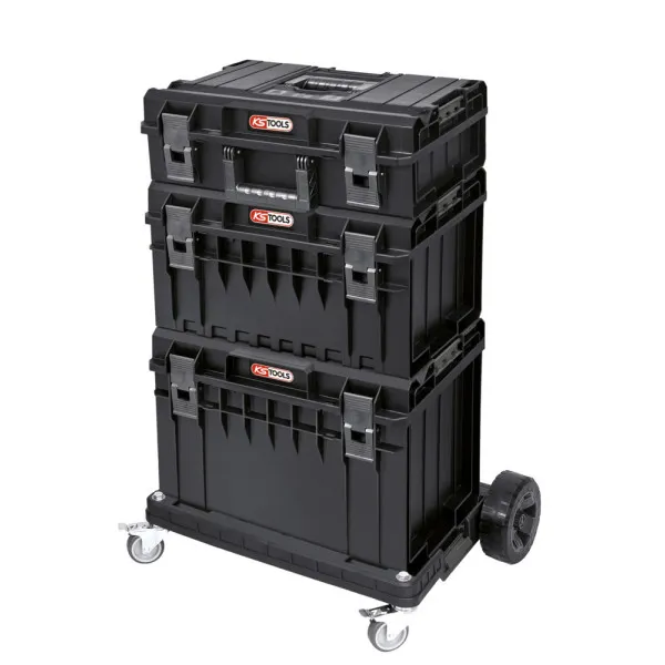 Ensemble de 3 caisses vides avec chariot SCM KS Tools 850.0377