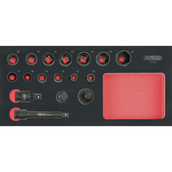 Composition d'outils de service rapide 5 tiroirs pour servante, 283 pièces KS TOOLS 714.0283 