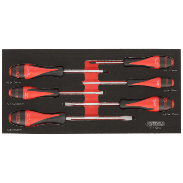 Composition d'outils de service rapide 5 tiroirs pour servante, 283 pièces KS TOOLS 714.0283 