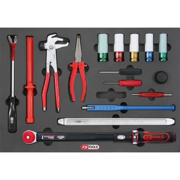 Composition d'outils de service rapide 5 tiroirs pour servante, 283 pièces KS TOOLS 714.0283 