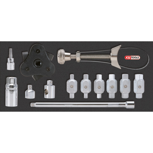 Composition d'outils de service rapide 5 tiroirs pour servante, 283 pièces KS TOOLS 714.0283 