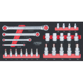 Module de douilles ULTIMATE et clés TORX 1/4 - 1/2, 25 pièces KS TOOLS 713.5008 
