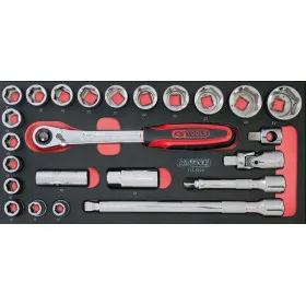 Module de douilles et accessoires ULTIMATE 1/2'', 24 pièces KS TOOLS 713.1024 