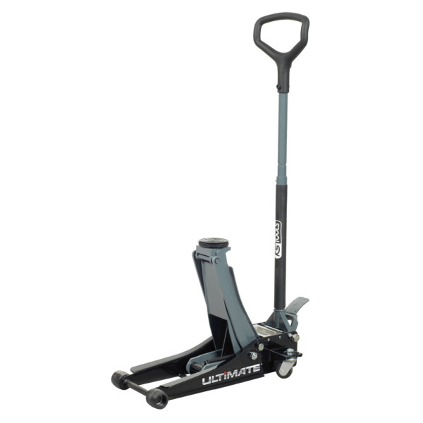 Cric hydraulique extra bas 2T + jeu de chandelles à crémaillère 2T ULTIMATE KS TOOLS 161.0367-A2 