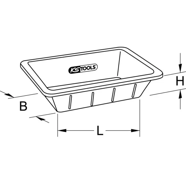 Auge caoutchouc - 13L - 460x320x150 KS TOOLS 140.0043 