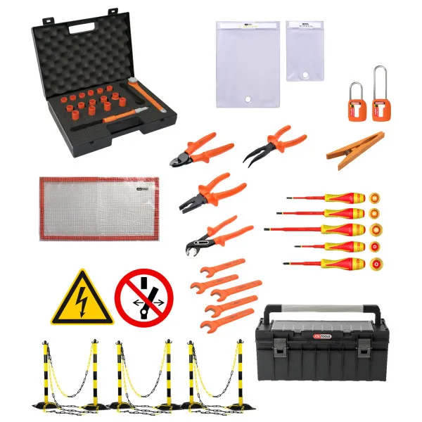 Kit complémentaire d'outils pour travail sur véhicules électriques ou hybrides KS TOOLS 112.1438 