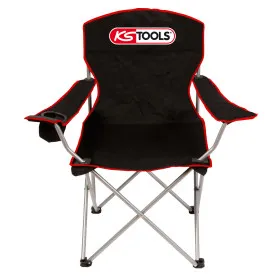 Chaise pliante transportable noir et rouge - KS Tools 100059 