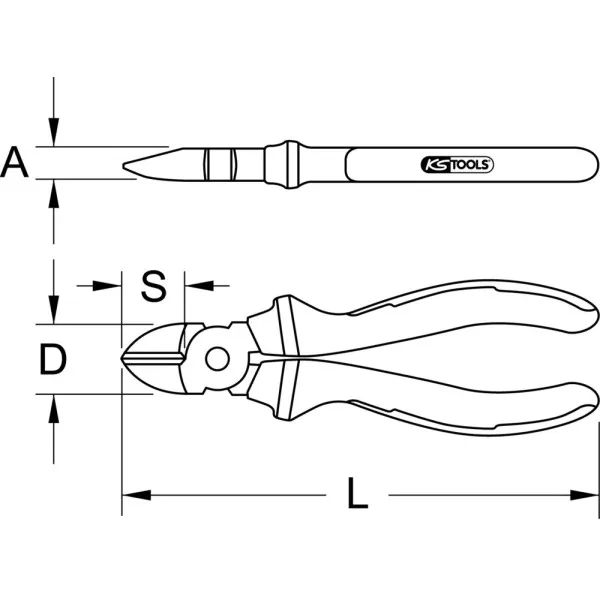 Pince Coupante Isolé 1000v KS TOOLS 