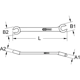 Clé à tuyauter KS TOOLS finition mat 