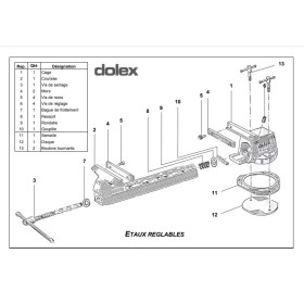 Vis de réglage 7 pour étau 88 DOLEX PDVISREGL7