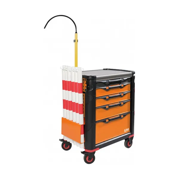 Servante 41 - 5 Tiroirs - Orange - 54 Outils Isoles 1000 V Sam Outillage Cpp-54Hyb