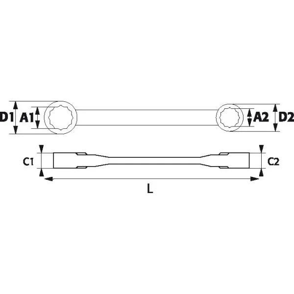 Cle Polygonale A Cliquet 6 A 24 Mm - Jeu De 9 Sam Outillage 106C-J9