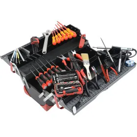 Caisse A Outils Bi-Matiere 5 Cases - Compo Electromecanique Sam Outillage Cpp-83Box