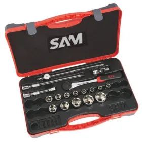 Douilles Et Accessoires 1/2'' En Mm - Coffret De 18 Sam Outillage 75-Sh18