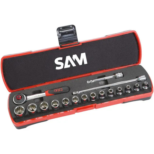 Douille Tout Profil Carre 1/4'' En Coffret Sam Outillage 73-Crdh-18