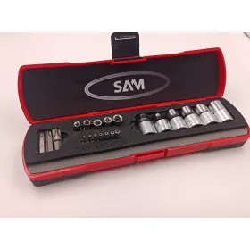 Douille 1/4'' Et 1/2'' Et Embouts Torx - Coffret De 21 Sam Outillage Stx-J21